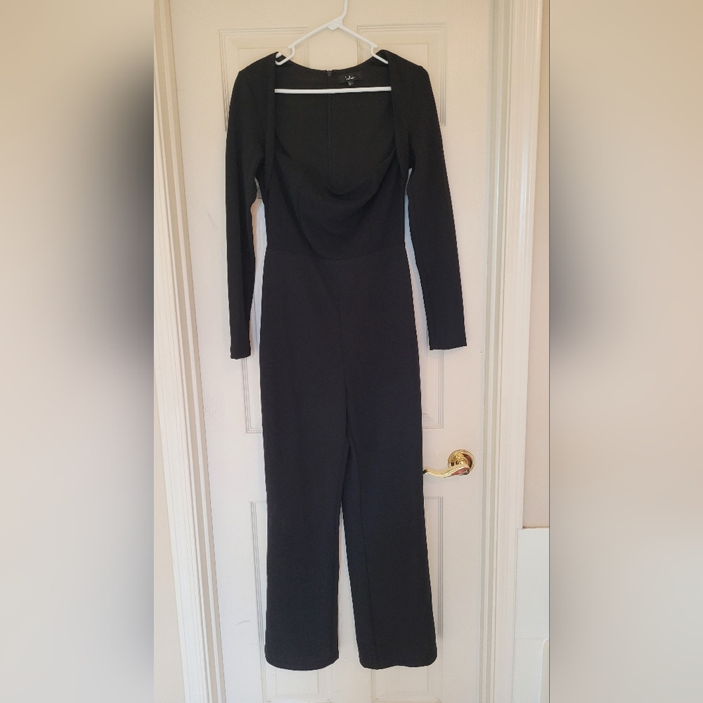 Lulus Black Long Sleeve Jumpsuit - Picture 4 of 6
